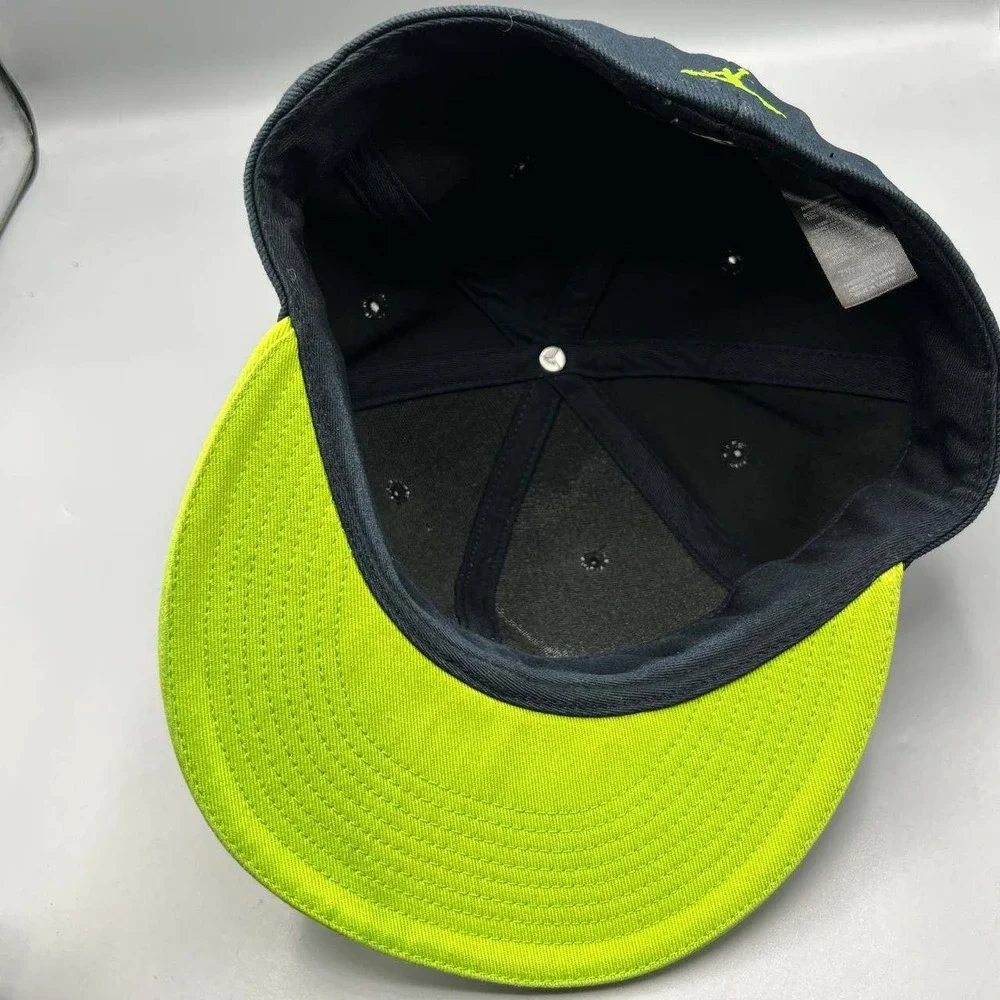 Air Jordan Hat Men 7 1/8‎ Navy Green Embroidered Jumpman Fitted Cap